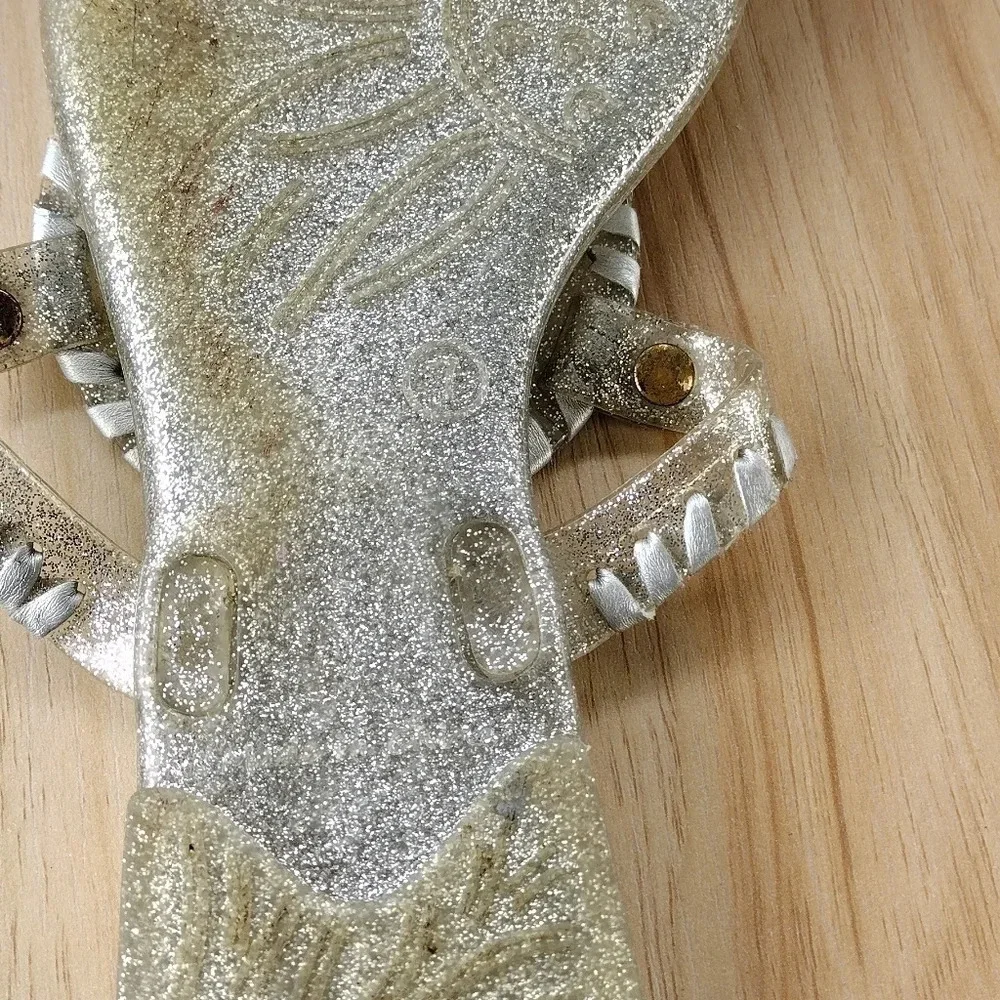 Jack Rogers Sparkle Georgica Jelly Sandal  Flip Flops Size 7 - Picture 4 of 7